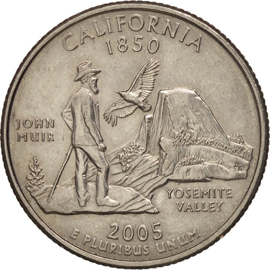 United States | 1/4 Dollar Coin | California | Km:370 | 2005
