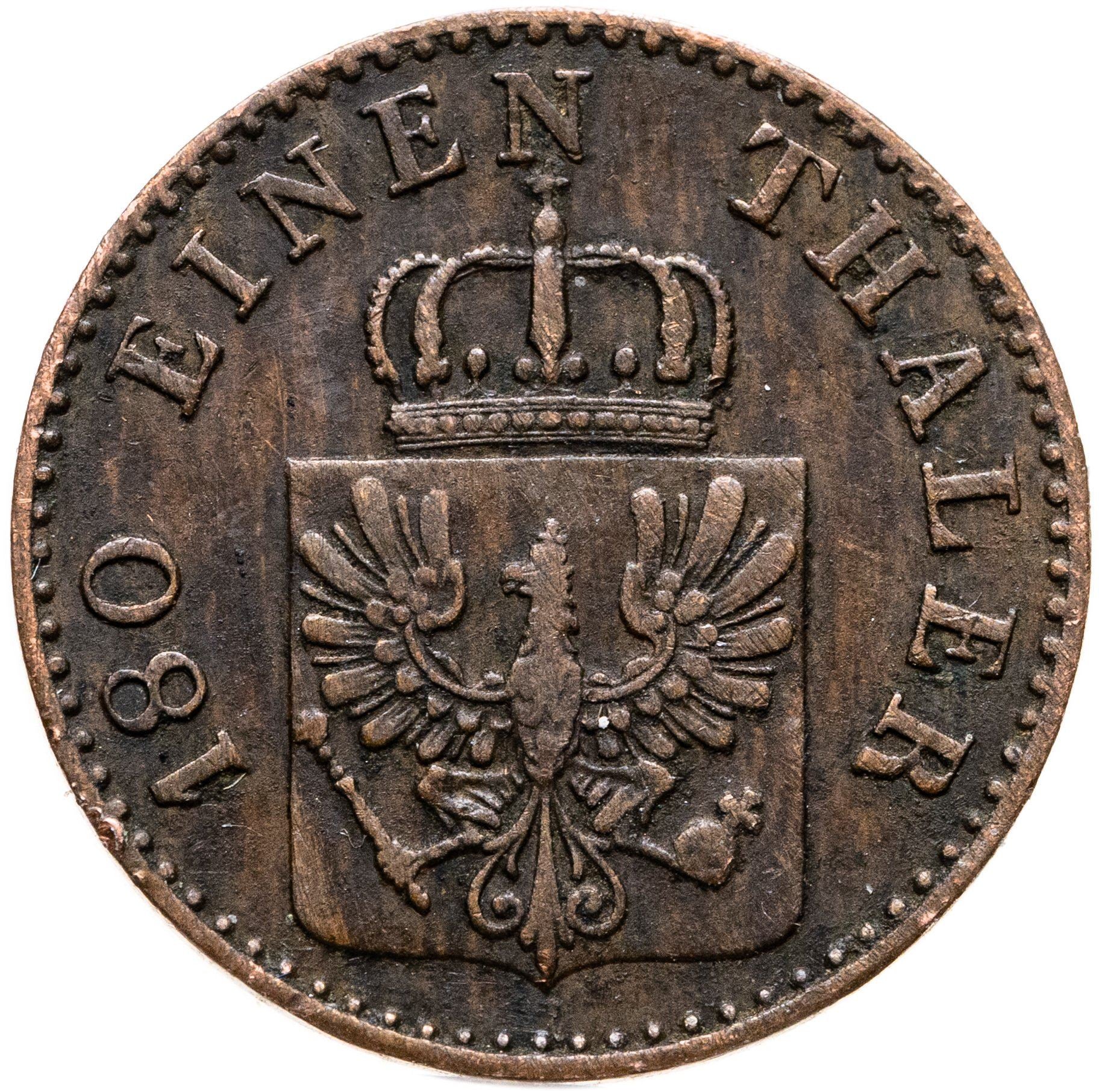Kongeriget Preussen | 2 Pfennig Mønt | Wilhelm I | Km:481 | 1861 - 1873