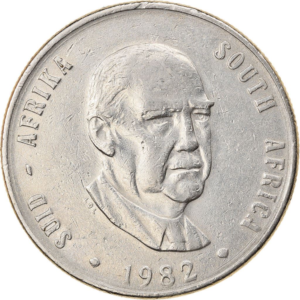 South Africa 1 Rand Coin | Balthazar J. Vorster | KM115 | 1982