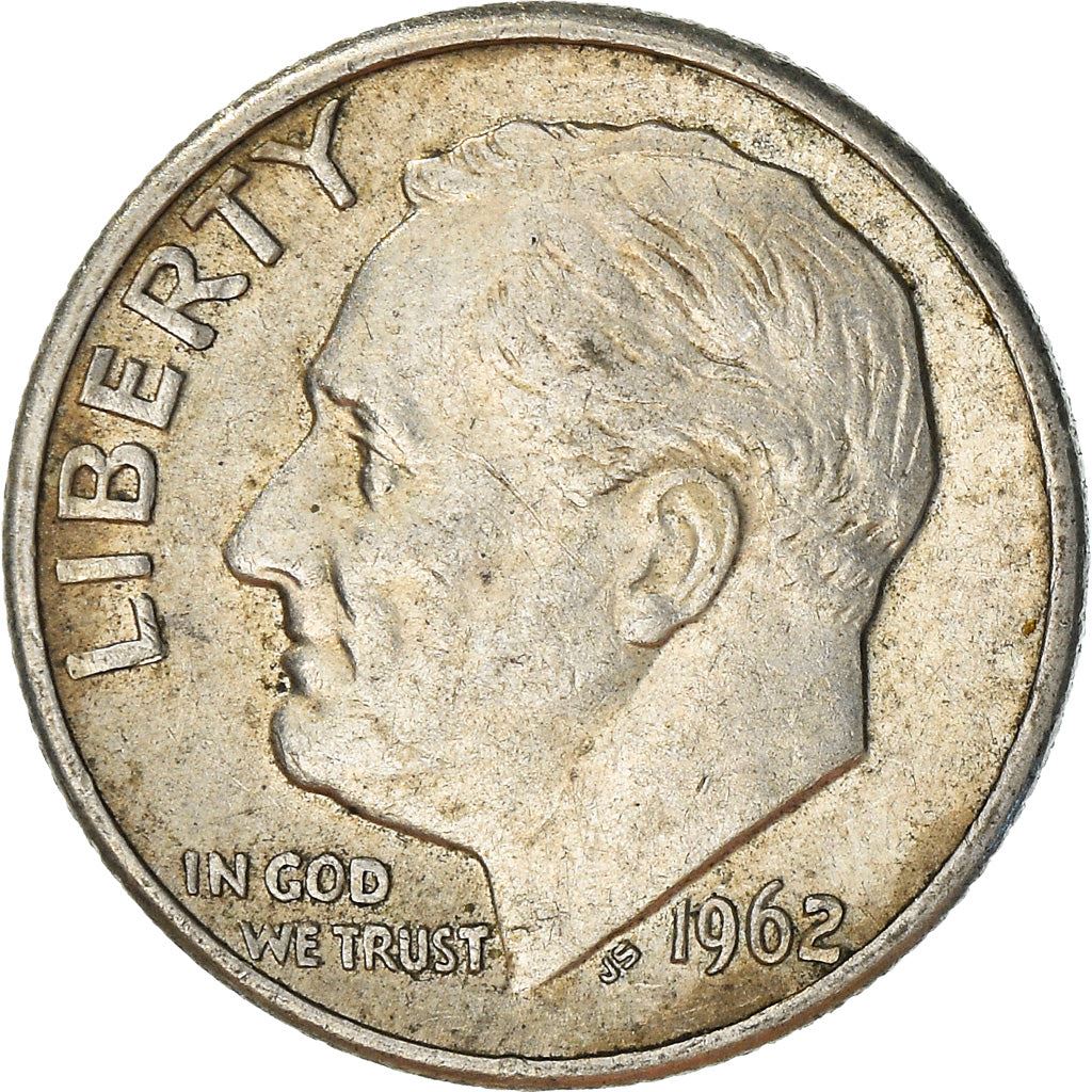 アメリカ合衆国 | 1ダイム硬貨 | フランクリン・D・ルーズベルト | KM:195 | 1946年 - 1964年