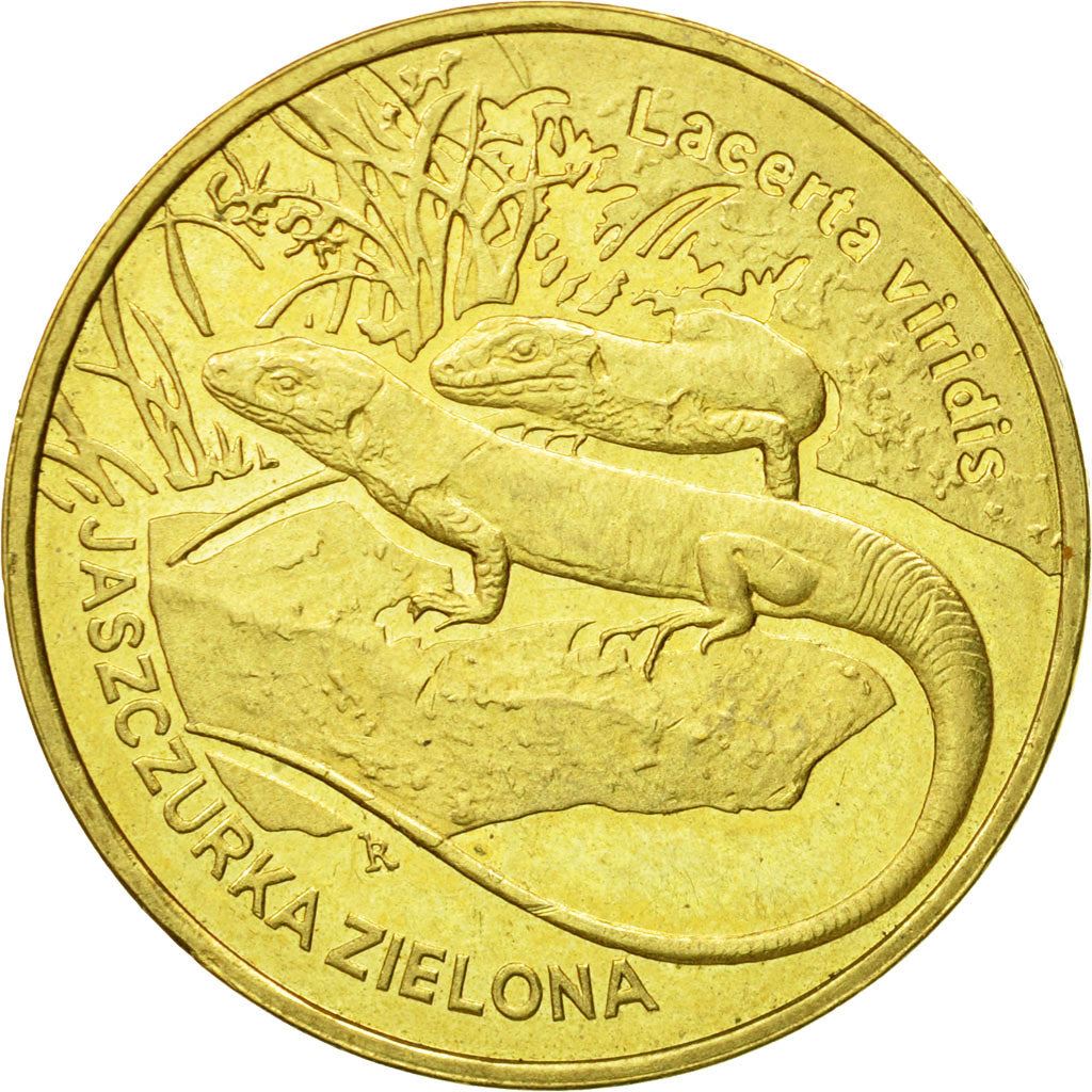 Poland | 2 Zlotys Coin | Jaszczurka zielona | Y:678 | 2009