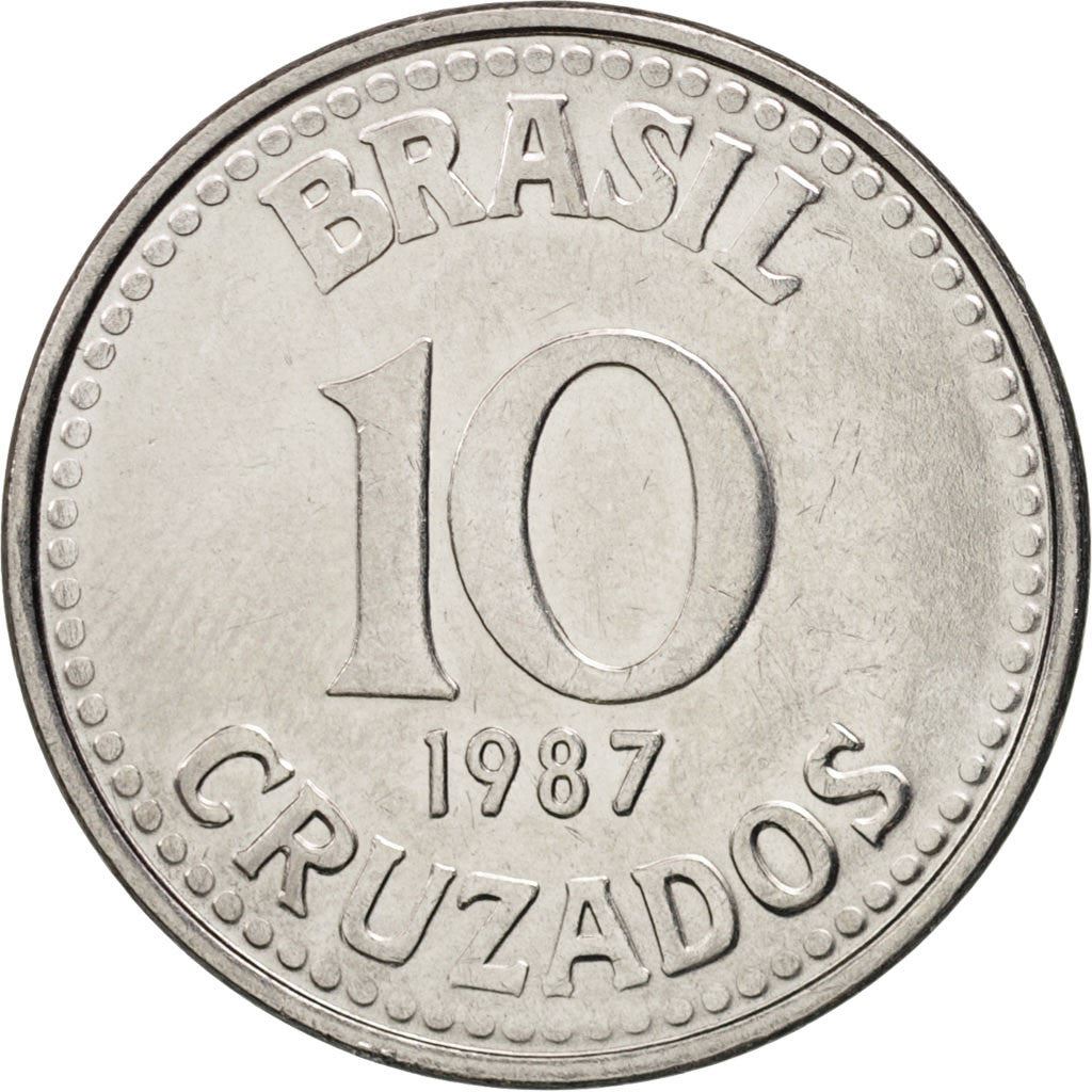 Brazil | 10 Cruzados Coin | Star | Km:607 | 1987 - 1988