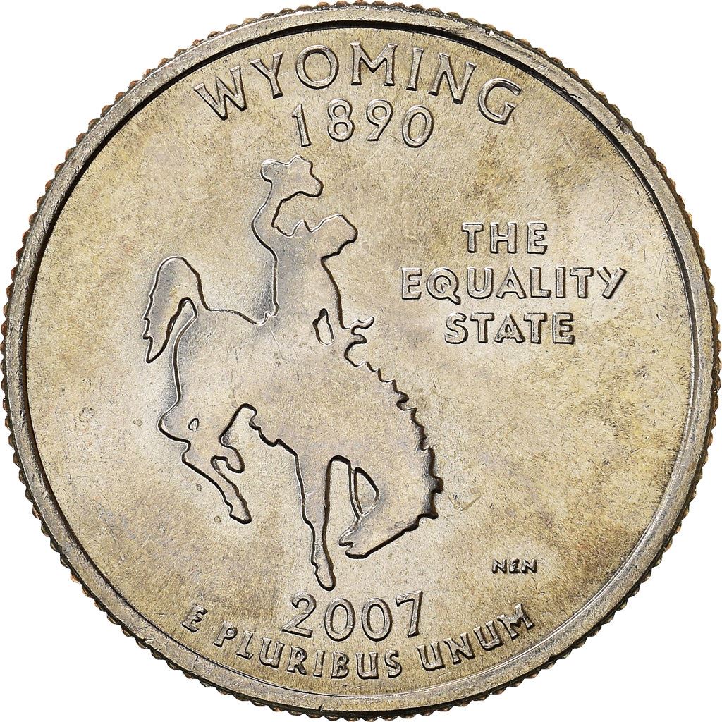 United States | 1/4 Dollar Coin | Wyoming | Km:399 | 2007