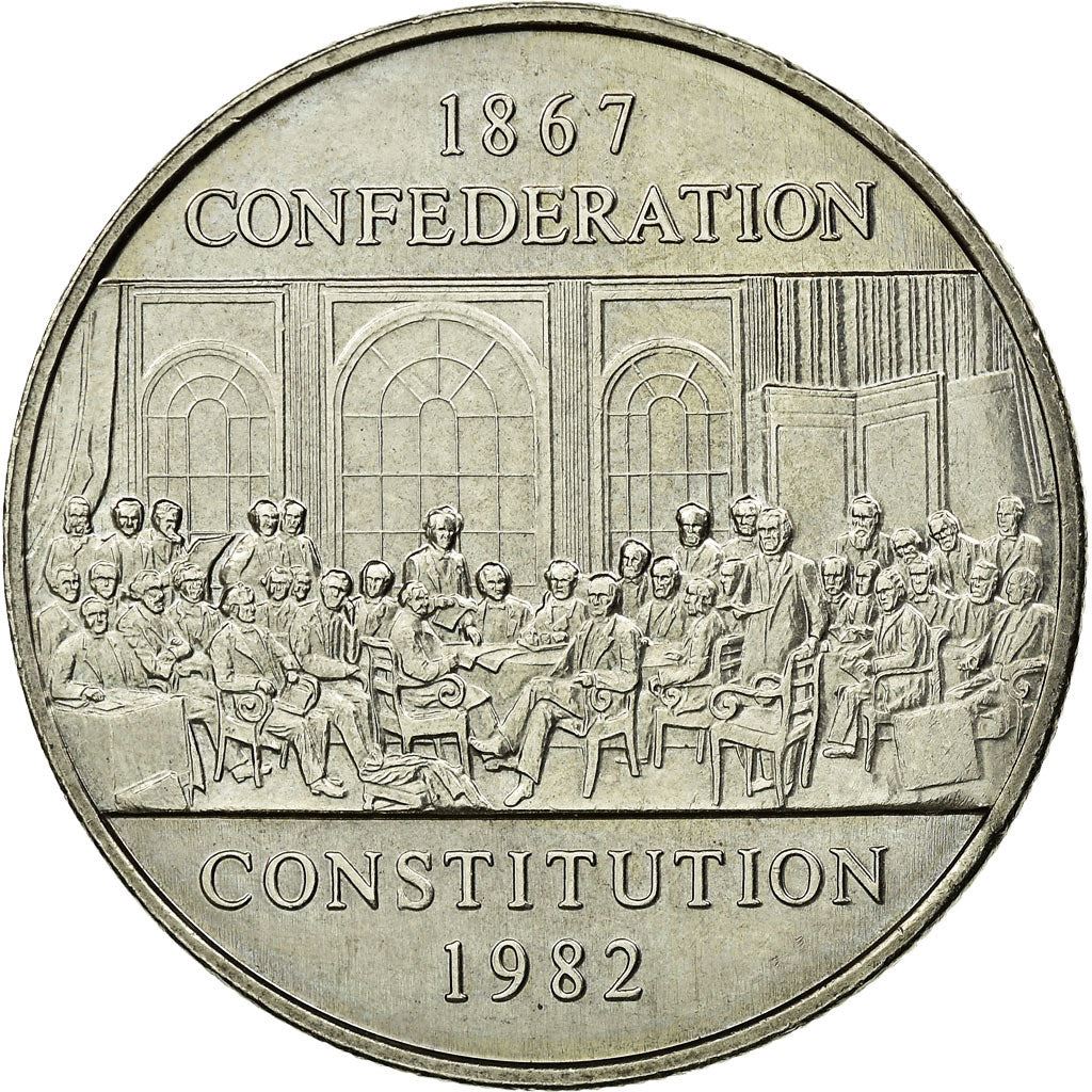 Canada | 1 Dollar Coin | Constitution Acts | Nickel | KM:134 | 1982