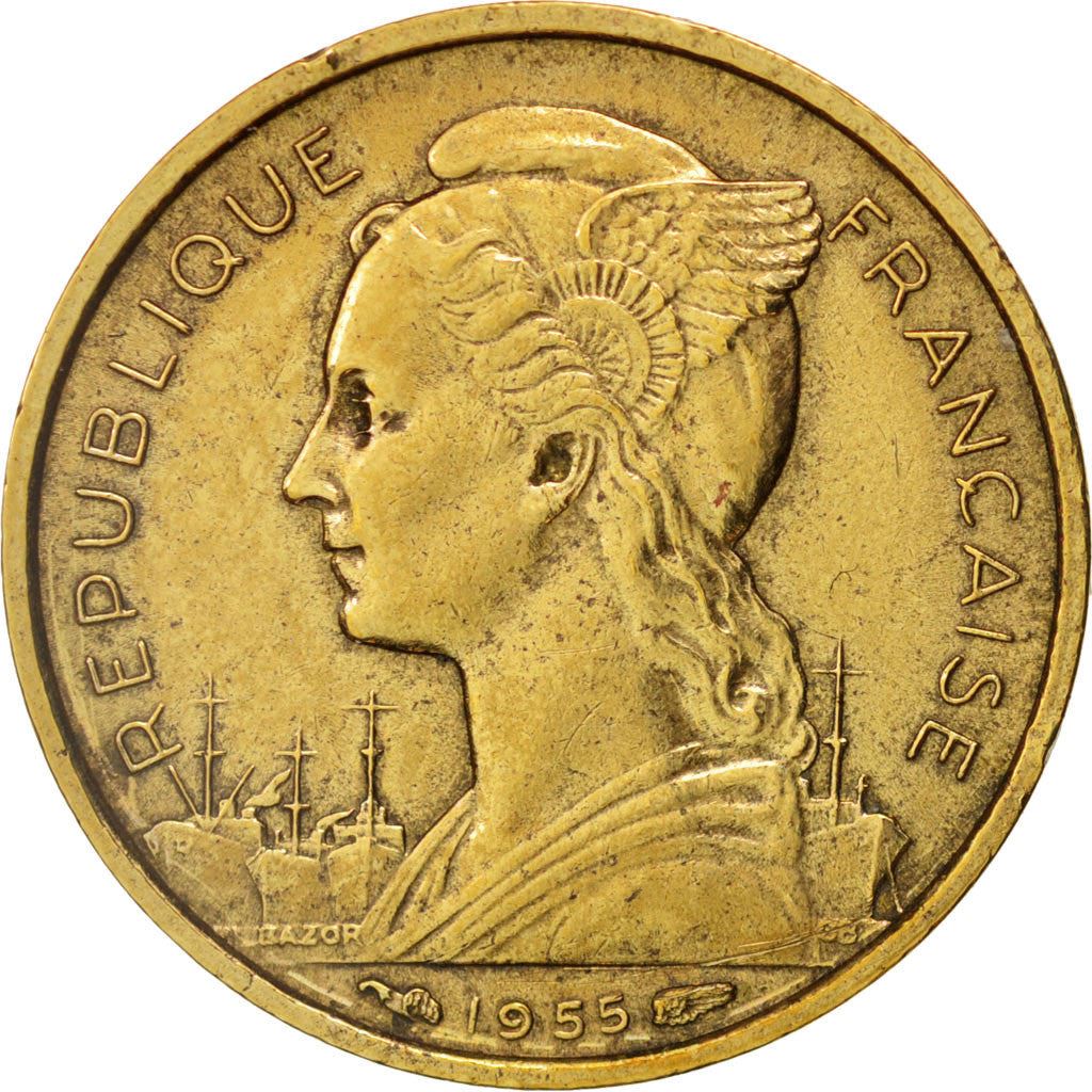 Reunion | 10 Francs Coin | Crowned shield | Km:10 | 1955 - 1964
