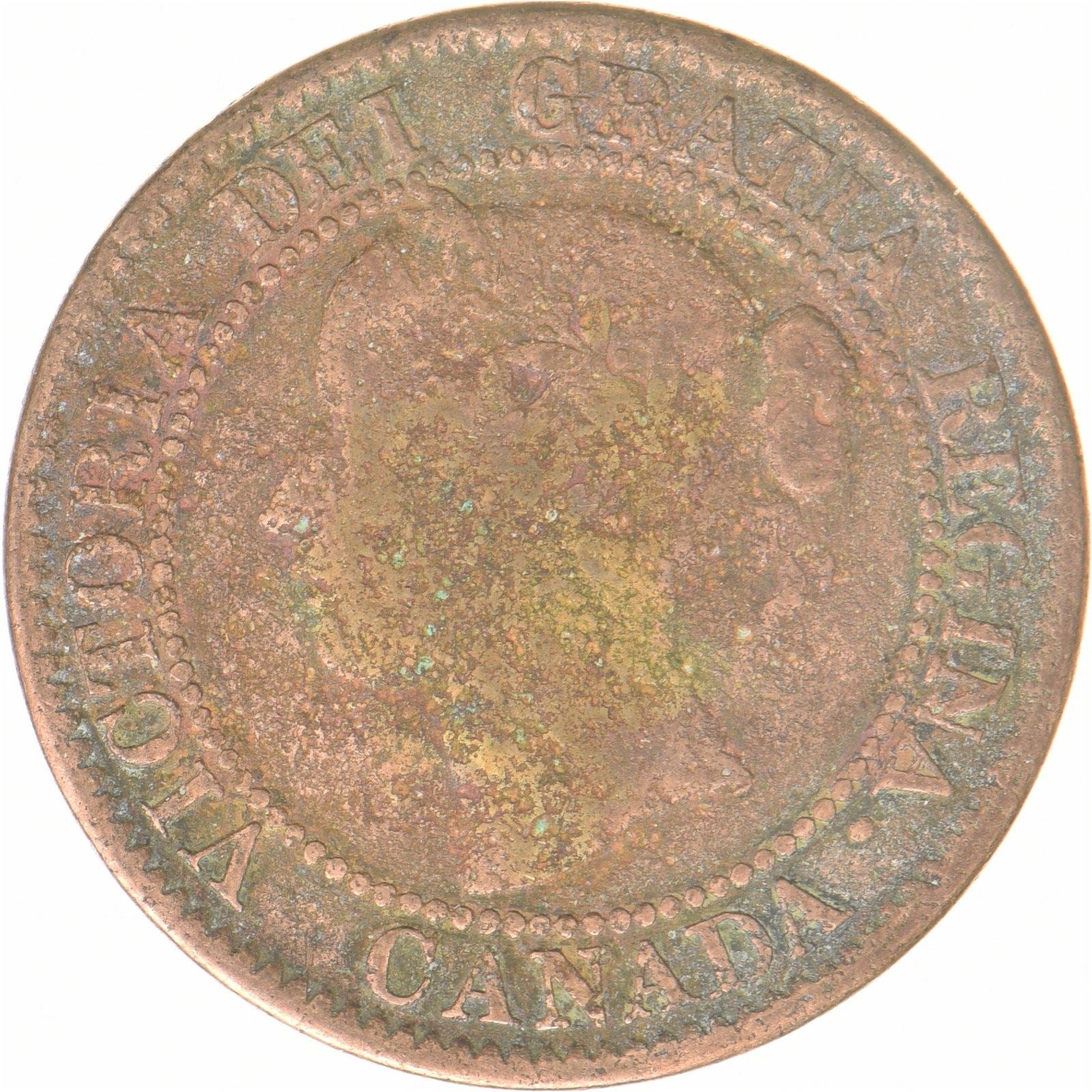 Canada | 1 Cent Coin | Wreath | Victoria | Bronze | KM:1 | 1858-