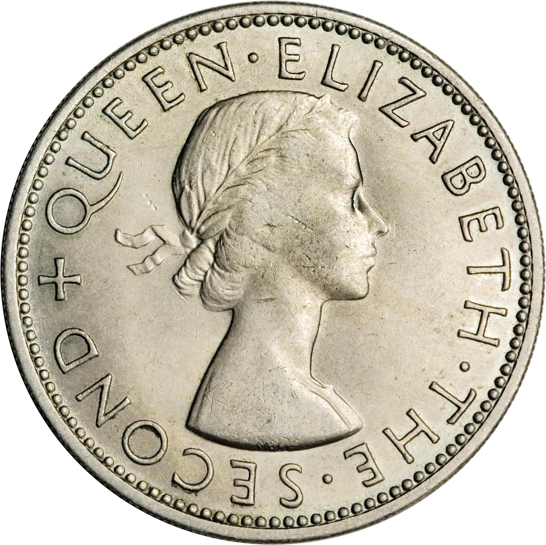 Southern Rhodesia | 2 Shillings Coin | Elizabeth II | Sable Antelope | KM:30 | 1954
