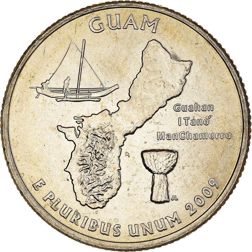 United States | 1/4 Dollar Coin | Guam | Km:447 | 2009