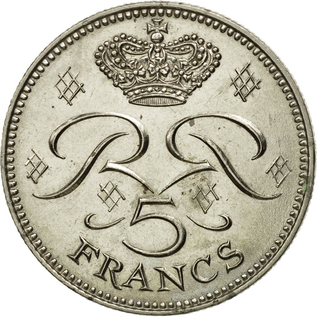 Monaco | 5 Francs Coin | Rainier III | Km:150 | 1970 - 1995