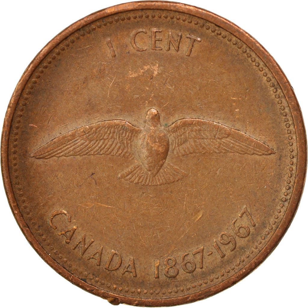 Canada | 1 Cent Coin | Bronze | Rock Dove | KM:65 | 1967