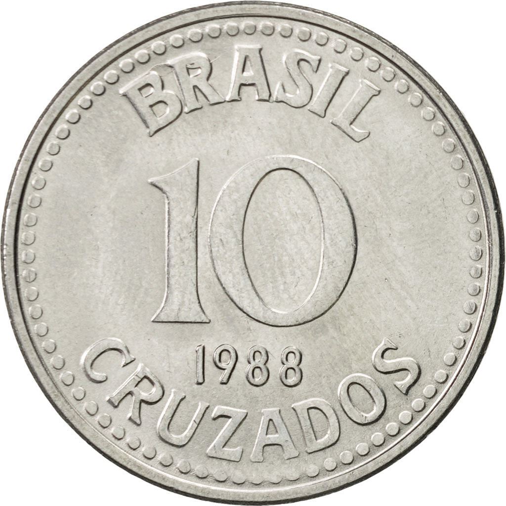 Brazil | 10 Cruzados Coin | Star | Km:607 | 1987 - 1988