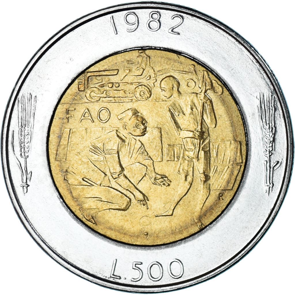 San Marino | 500 Lire Coin | FAO | Km:140 | 1982