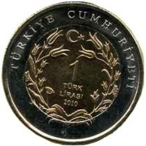 Turkey | Turkish 1 Lira Coin | Brown Bear | KM1276 | 2011