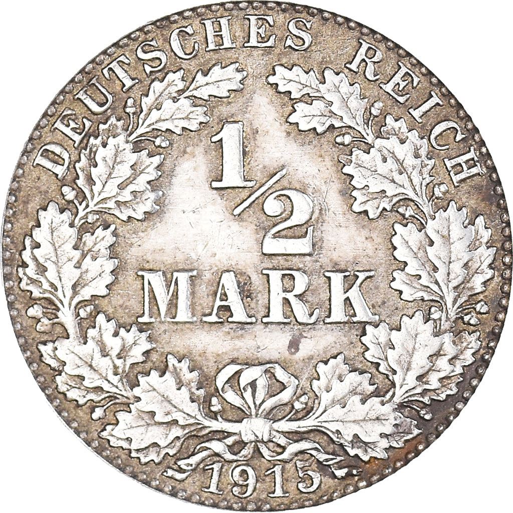 German Empire 1/2 Mark Coin | Deutsches Reich | Wilhelm II | Type 2 | KM17 | 1905 - 1919