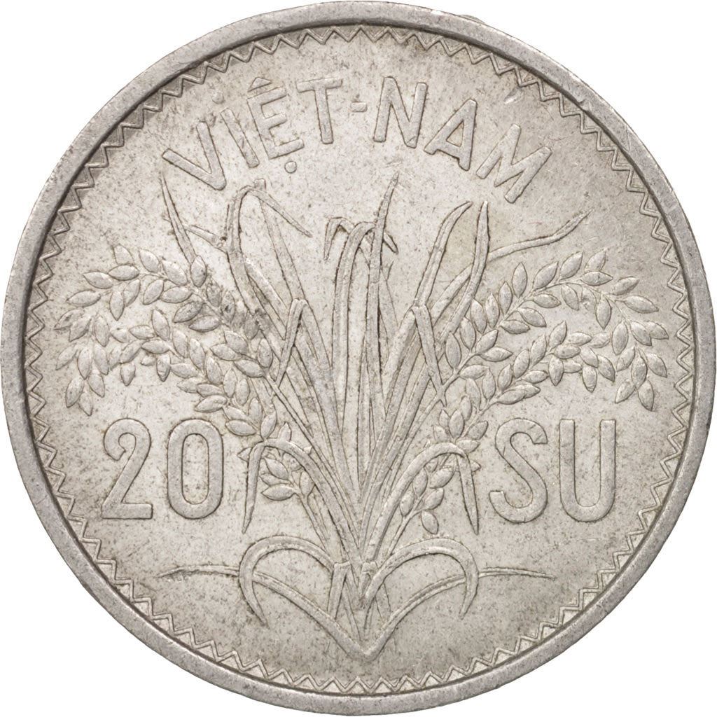 South Vietnam | 20 Su Coin | Rice plant | Km:2 | 1953