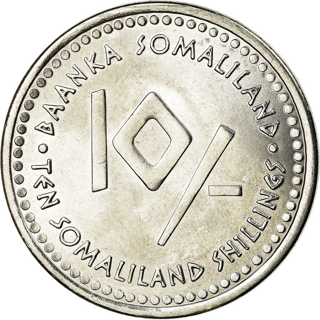Somaliland | 10 shilling-mønt | Vandmanden | Rustfrit stål | KM:7 | 2006