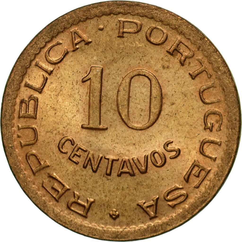 Angola | 10 Centavos Coin | Horse | Elephant | Shield | Km:70 | 1948 - 1949