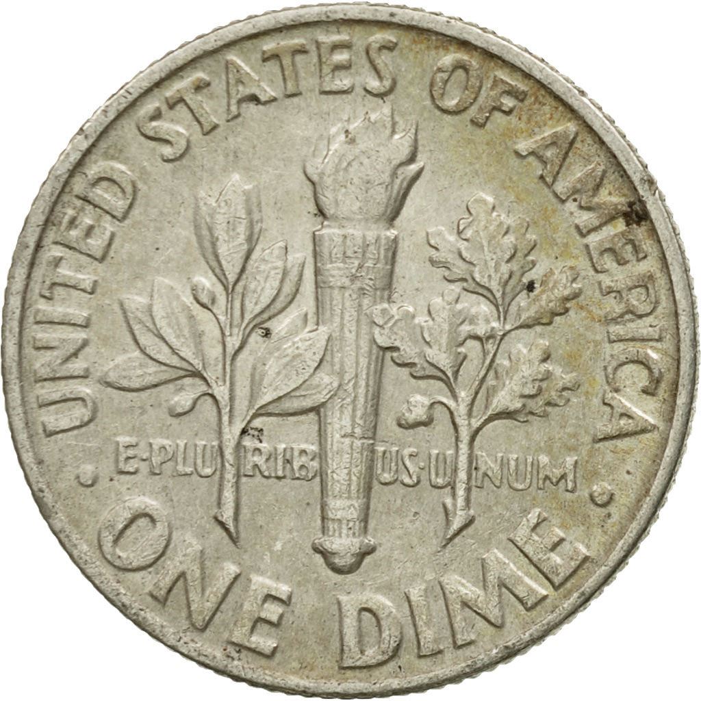 アメリカ合衆国 | 1ダイム硬貨 | フランクリン・D・ルーズベルト | KM:195 | 1946年 - 1964年
