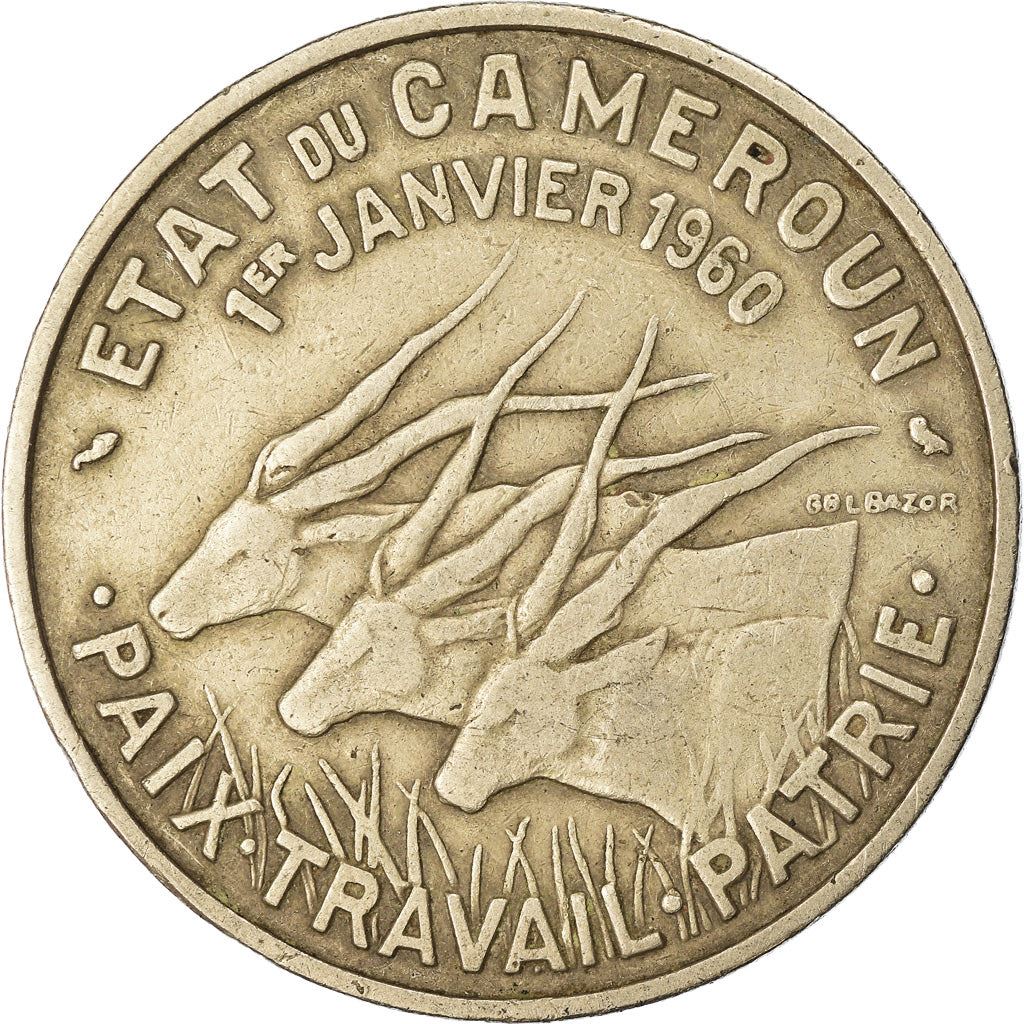 Cameroon | 50 Francs Coin | Giant Elands | Km:13 | 1960