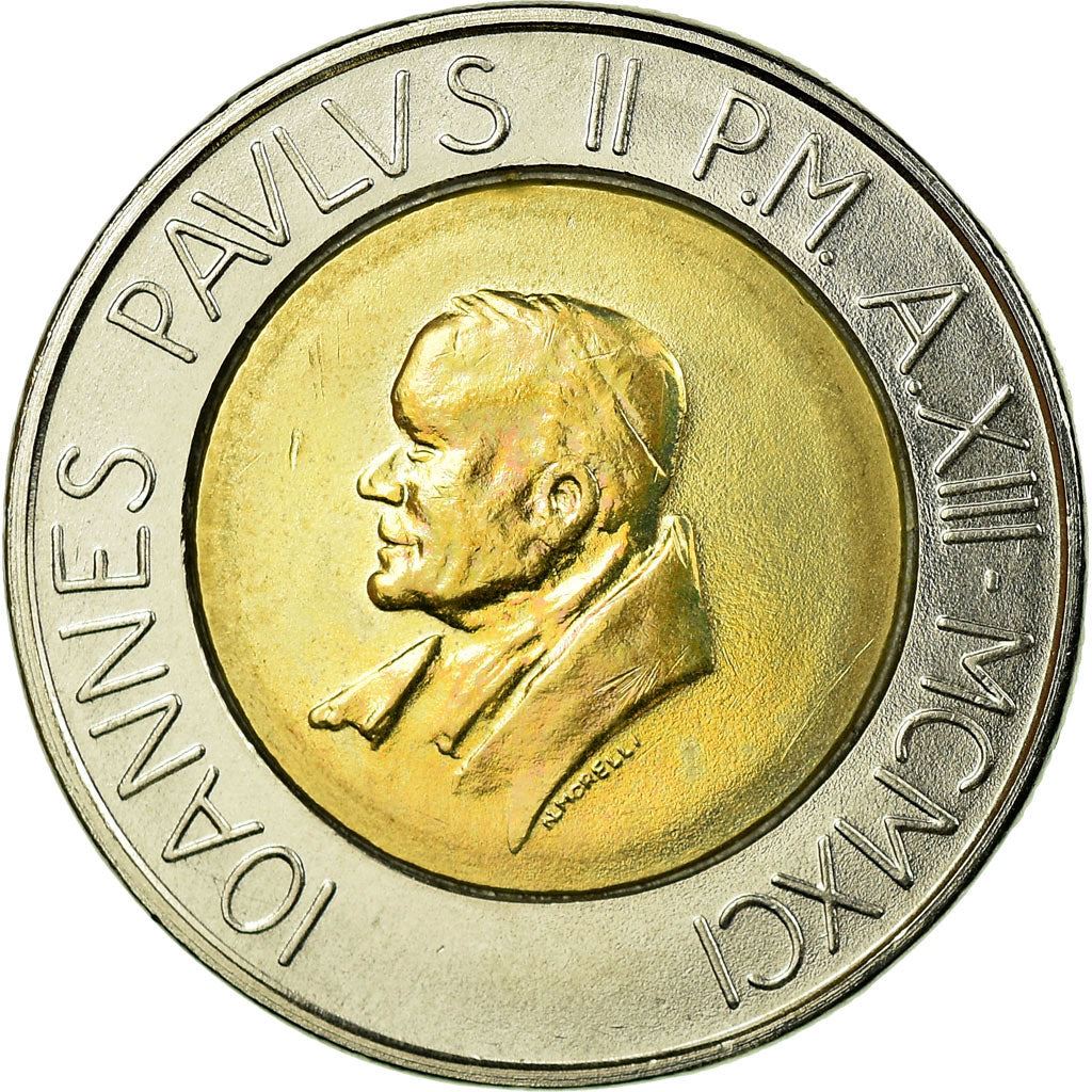 Vatican City | 500 Lire Coin | John Paul II | Km:233 | 1991