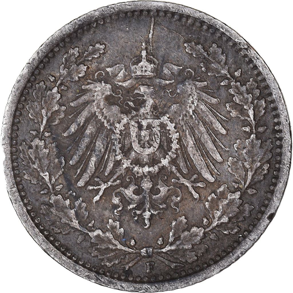 German Empire 1/2 Mark Coin | Deutsches Reich | Wilhelm II | Type 2 | KM17 | 1905 - 1919