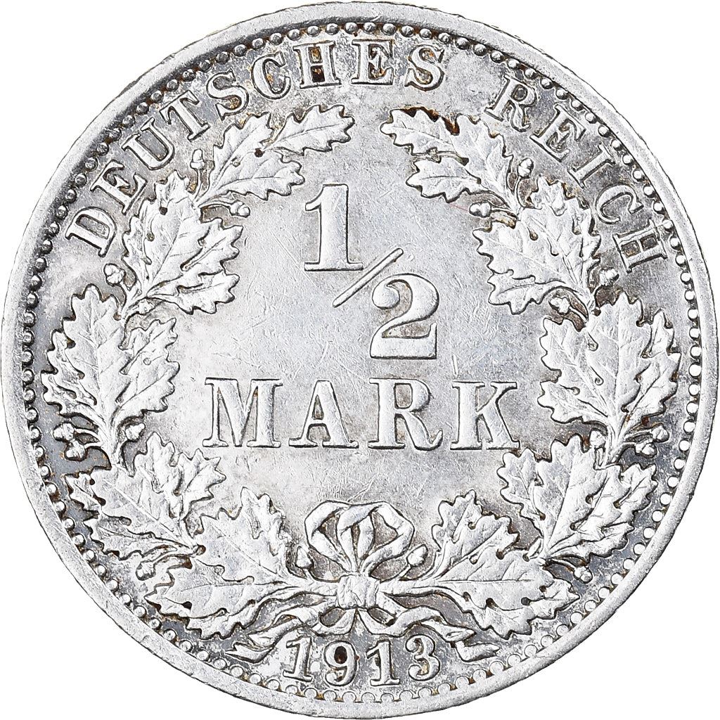 German Empire 1/2 Mark Coin | Deutsches Reich | Wilhelm II | Type 2 | KM17 | 1905 - 1919