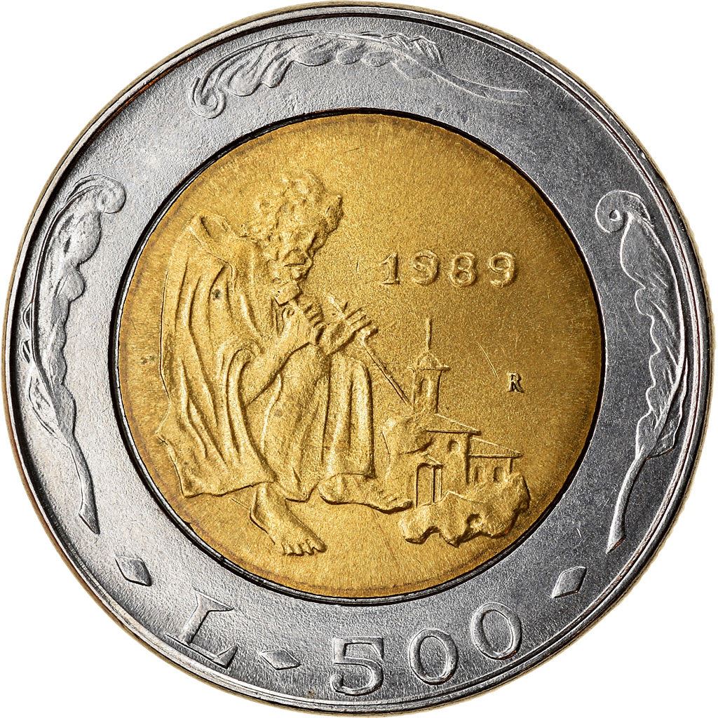 San Marino | 500 Lire Coin | Saint Marinus | Km:239 | 1989