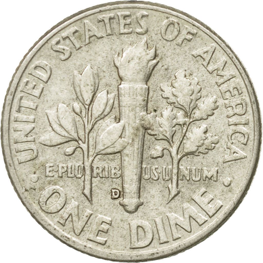 アメリカ合衆国 | 1ダイム硬貨 | フランクリン・D・ルーズベルト | KM:195 | 1946年 - 1964年