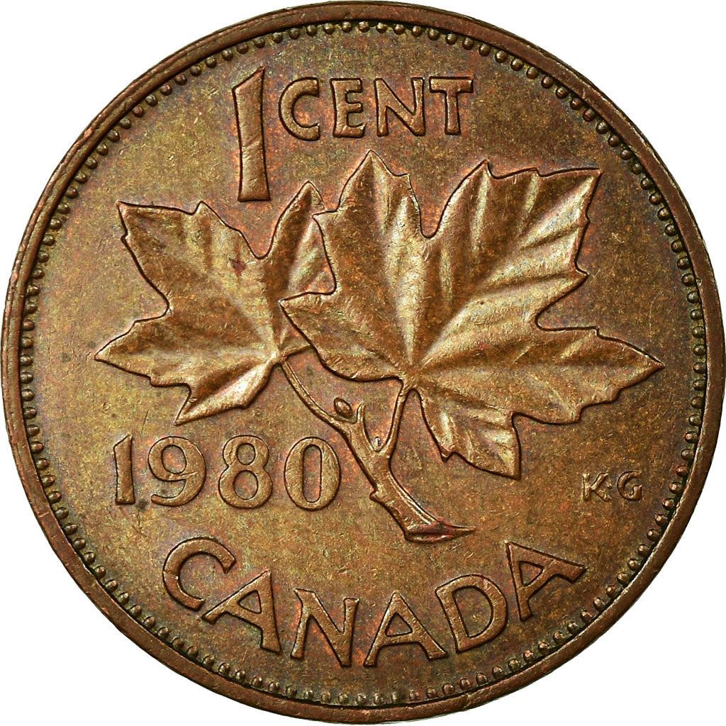 Canada | 1 Cent Coin | Bronze | 2nd portrait | KM:127 | 1980-1981