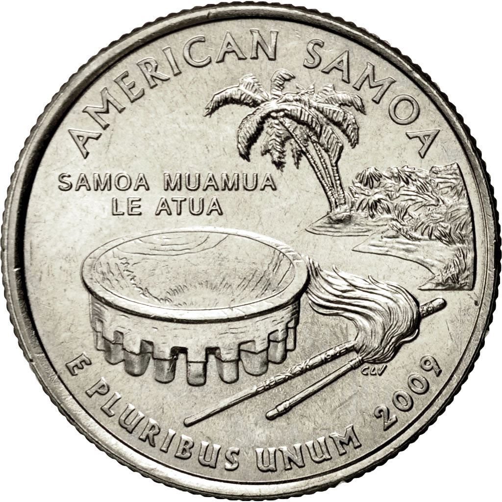 United States | 1/4 Dollar Coin | American Samoa | Km:448 | 2009