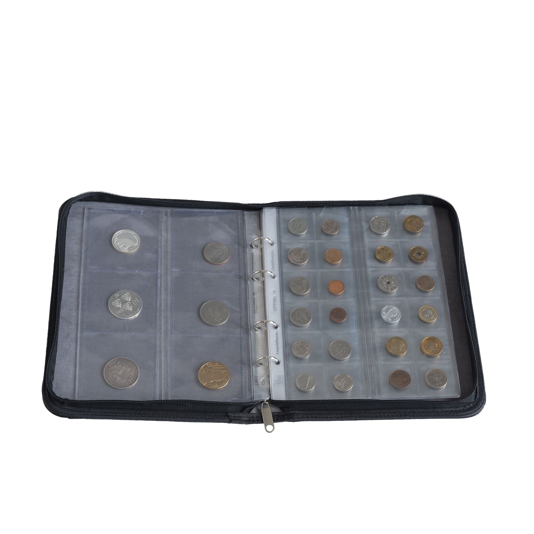 OPTIMA KURT Portfolio Ring Binder | Coin and Banknote Album | Travel Case | Up to 30 Sheet Capacity | 2 Color Options