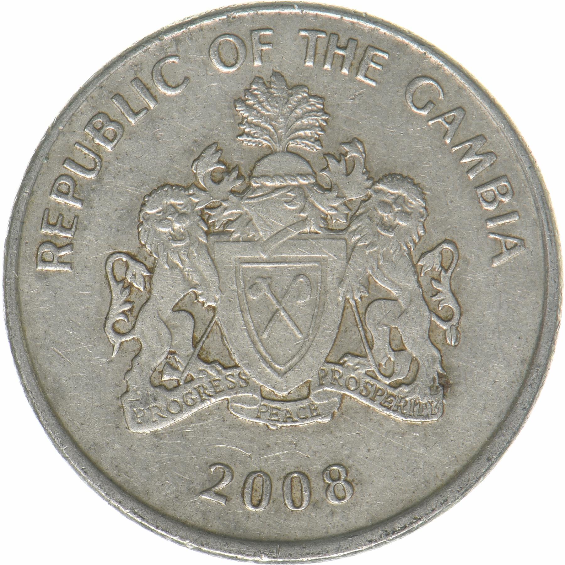 The Gambia | 50 Bututs Coin | African ox | KM:58a | 2008 - 2021