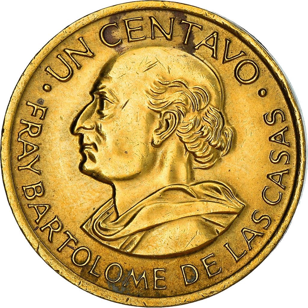 Guatemala | 1 Centavo Coin | Fray Bartolomé | Km:265 | 1965 - 1970
