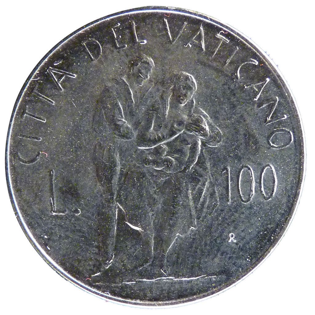 Vatican City | 100 Lire Coin | Family | Km:164 | 1982