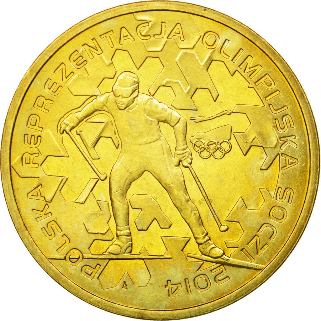 Poland | 2 Zlotys Coin | Team Sochi 2014 | Y:893 | 2014