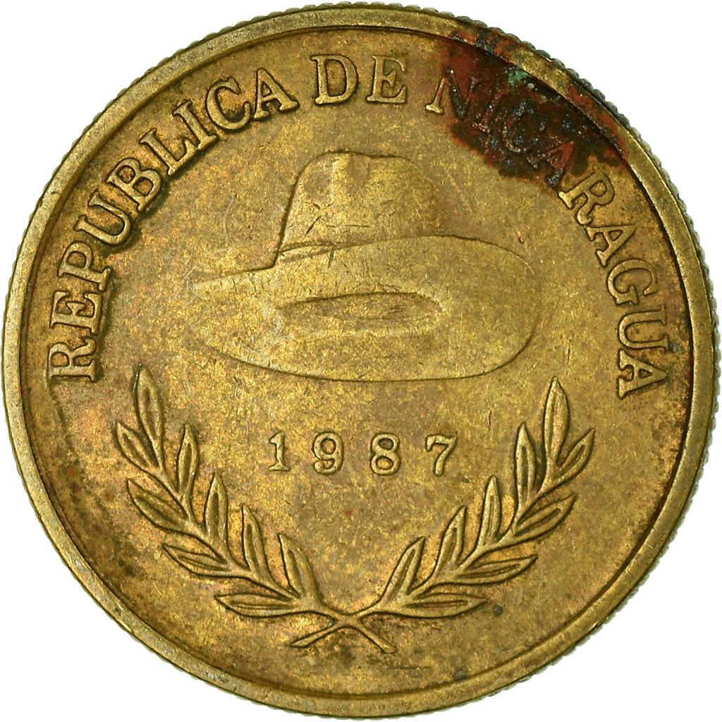 Nicaragua 1 Cordoba Coin | Panama Hat | KM59 | 1987