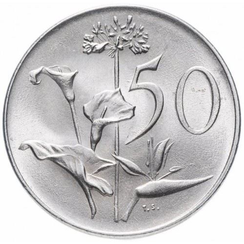 South Africa 50 Cents Coin | Charles Swart | Afrikaans Legend - SUID AFRIKA | KM79.2 | 1968