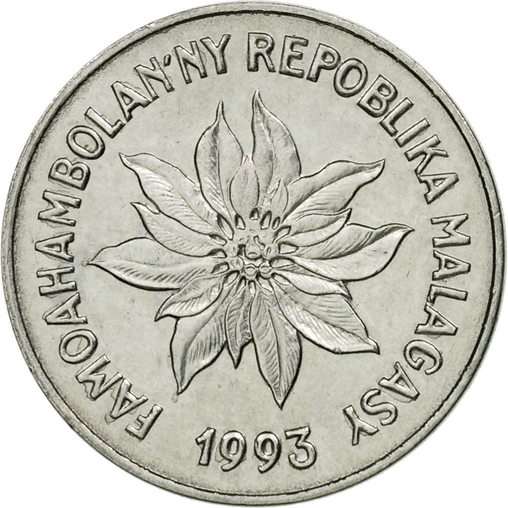 Madagascar | 1 Franc Coin | Zebu | Flower | Km:8 | 1965 - 2002