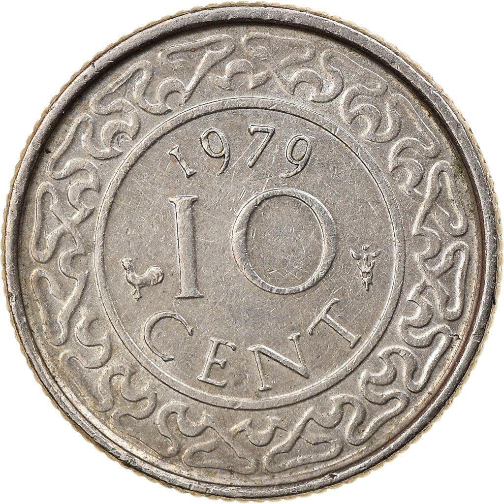 Suriname | 10 Cents Coin | Natives | Wreath | Km:13 | 1962 - 1986