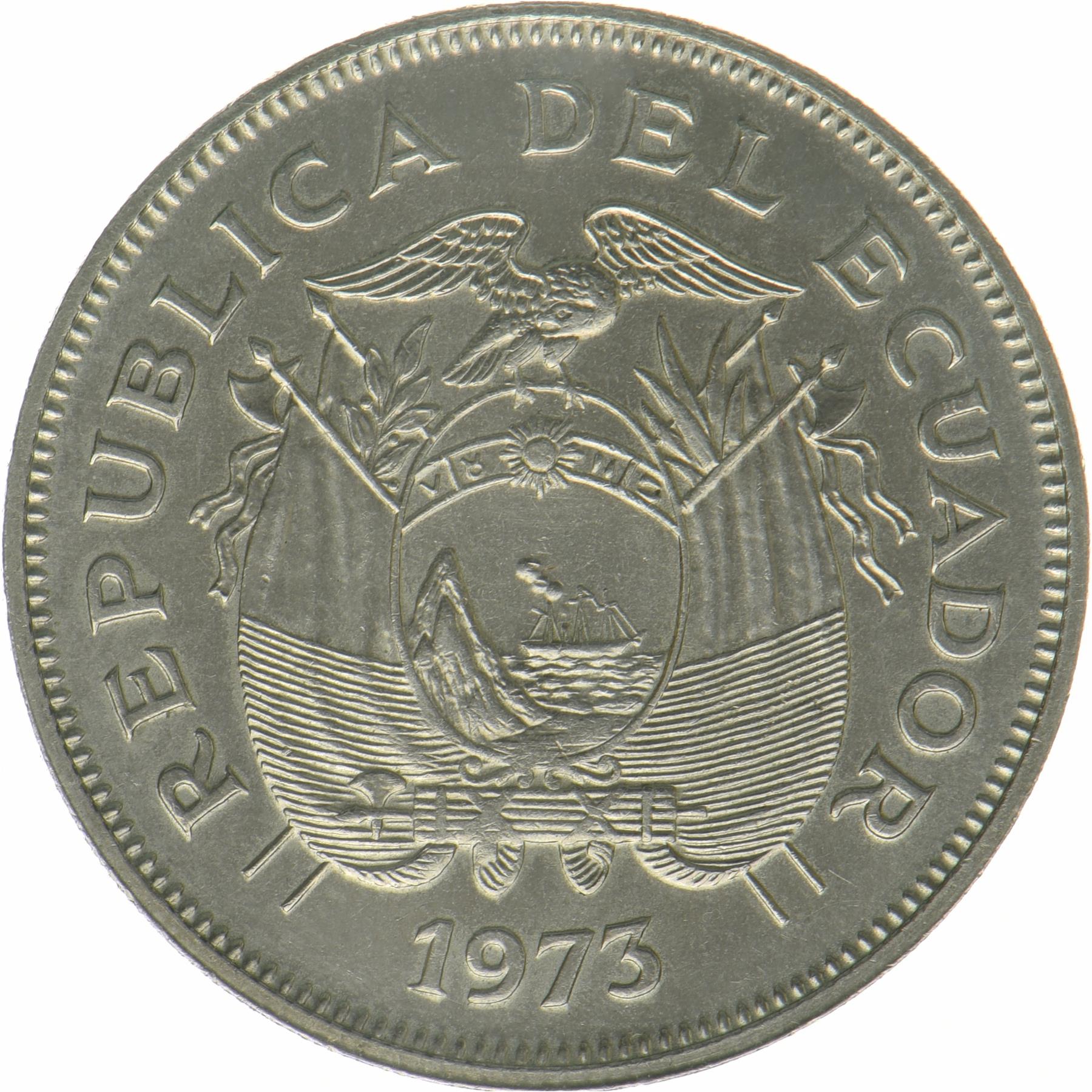 Ecuador | 2 Sucres Münze | Antonio José de Sucre | KM:82 | 1973