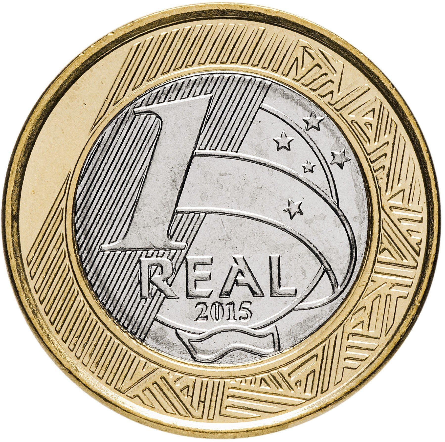 Brazil | 1 Real Coin | Central Bank | KM:723 | 2015