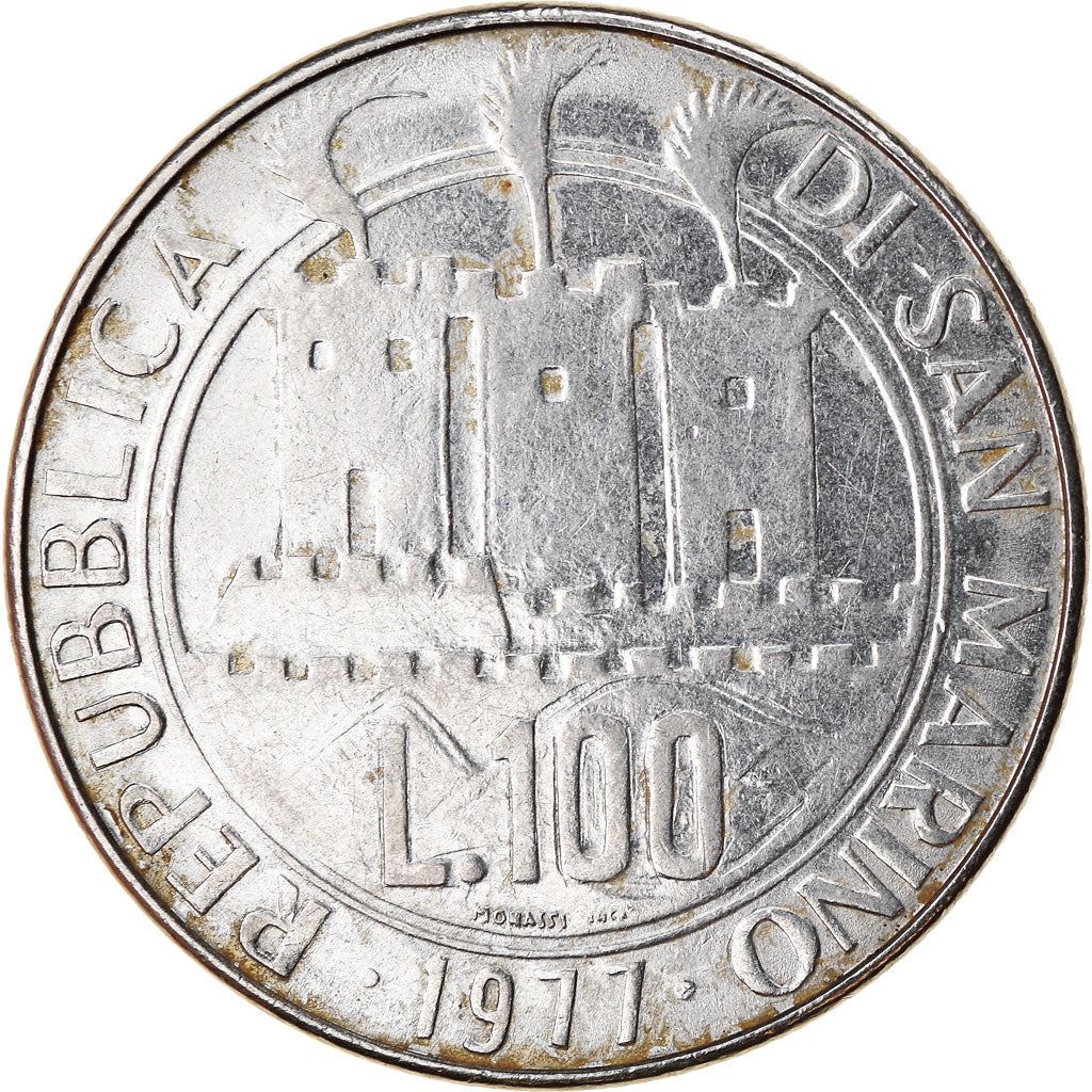 San Marino | 100 Lire Coin | Fish | Km:70 | 1977