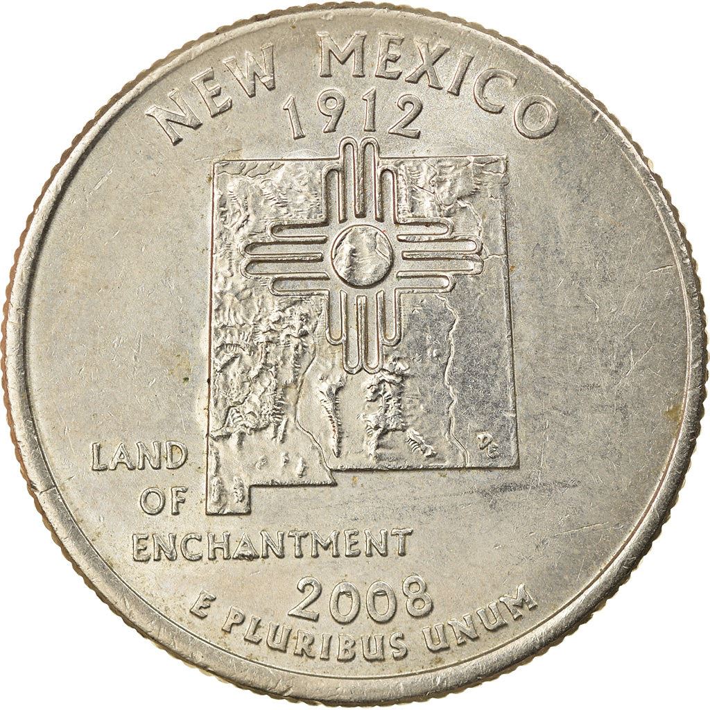 United States | 1/4 Dollar Coin | New Mexico | Km:422 | 2008
