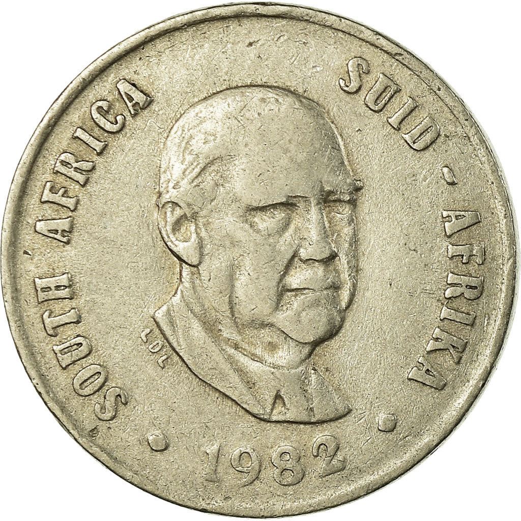 South Africa 10 Cents Coin | Balthazar J. Vorster | KM112 | 1982