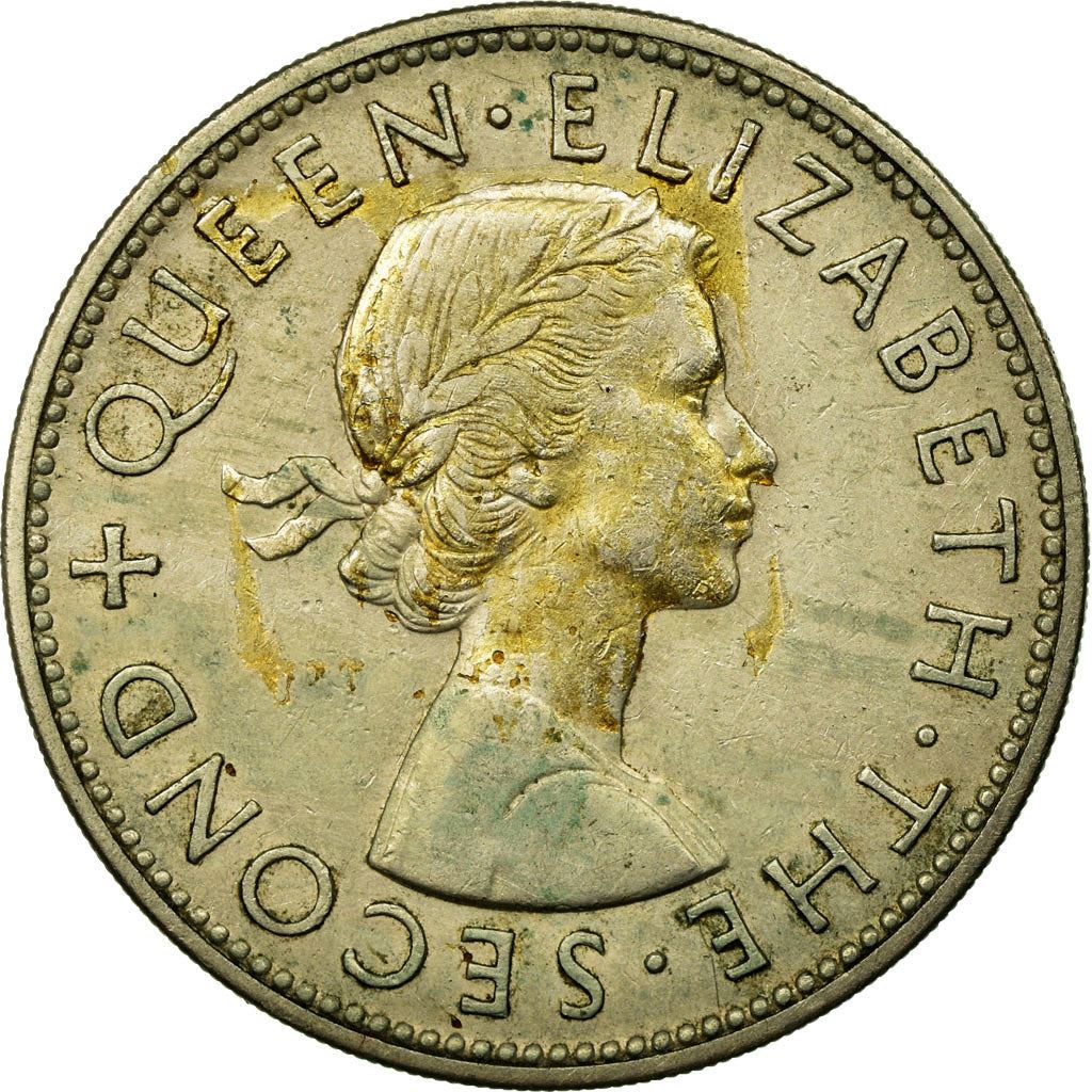 Rhodesia and Nyasaland | 1/2 Crown Coin | Elizabeth II | Eagle | Antelope | Leopard | KM:7 | 1955 - 1957