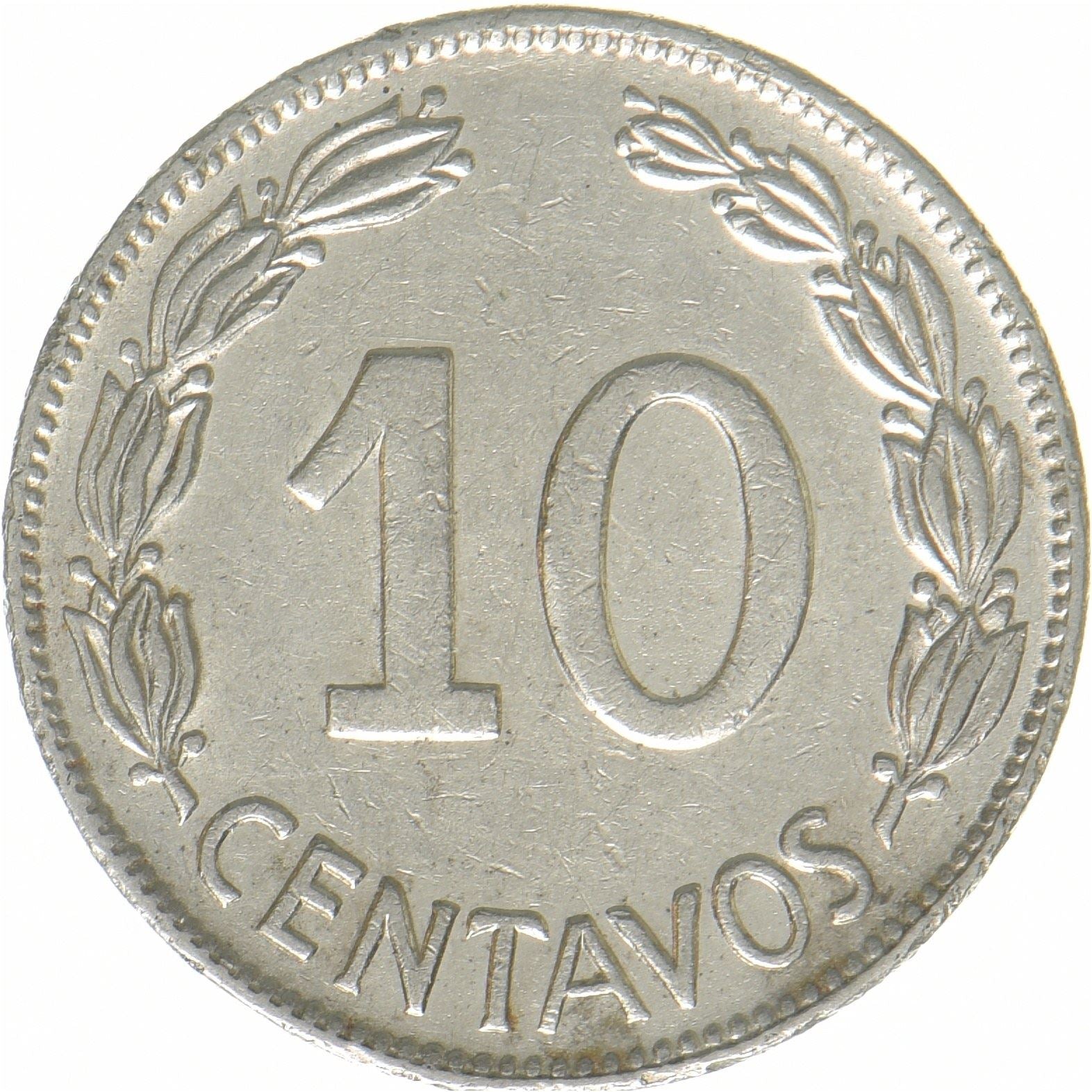 Ecuador | 10 Centavos | Nickel clad steel | Coat of Arms | KM:76c | 1964-1972