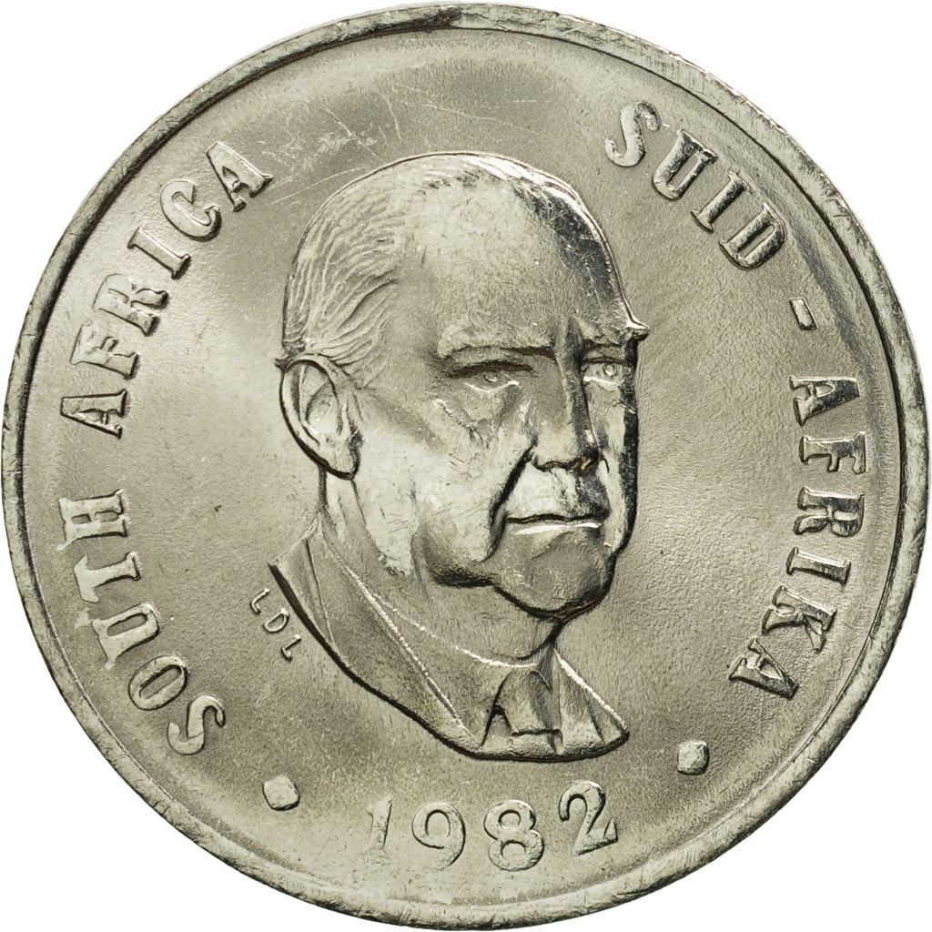 South Africa 10 Cents Coin | Balthazar J. Vorster | KM112 | 1982