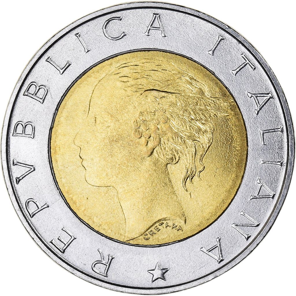 Italy | 500 Lire Coin | Parliament Elections | Km:203 | 1999