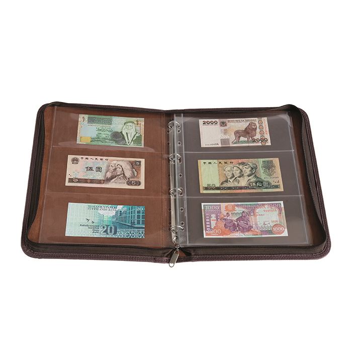 GRANDE KURT Portfolio Ring Binder | Coin and Banknote Album | Travel Case | Up to 30 Sheet Capacity | 350x270x35mm | 2 Color Options
