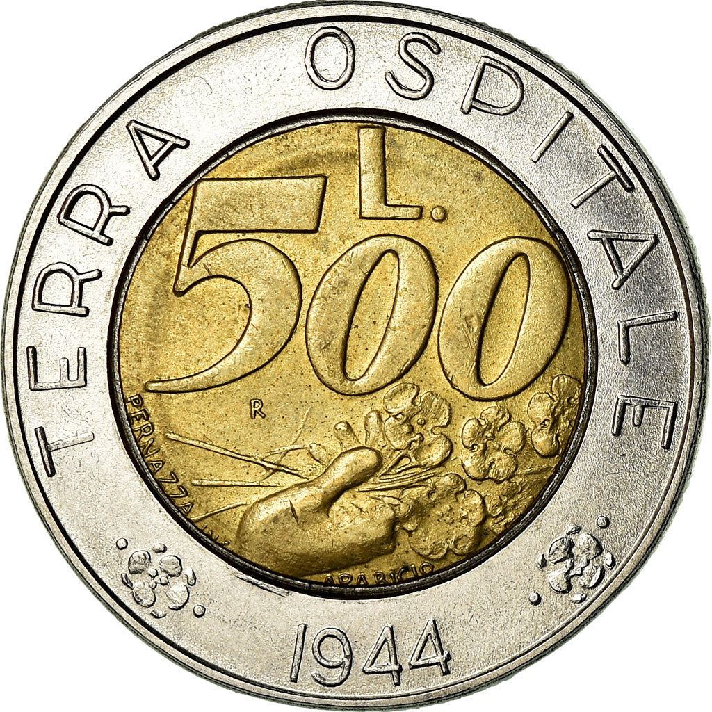 San Marino | 500 Lire Coin | Hospitable Land | Km:269 | 1991